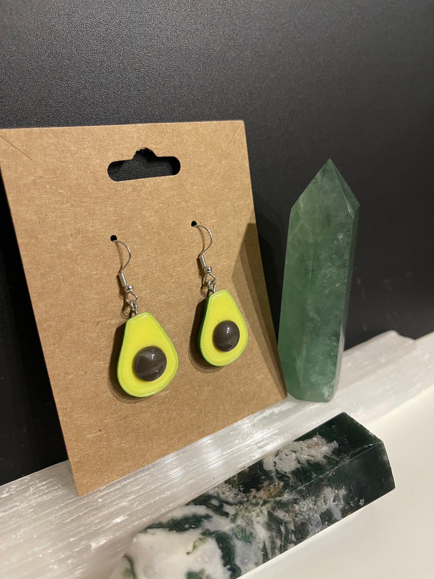 Avocado Earrings ( Silver)