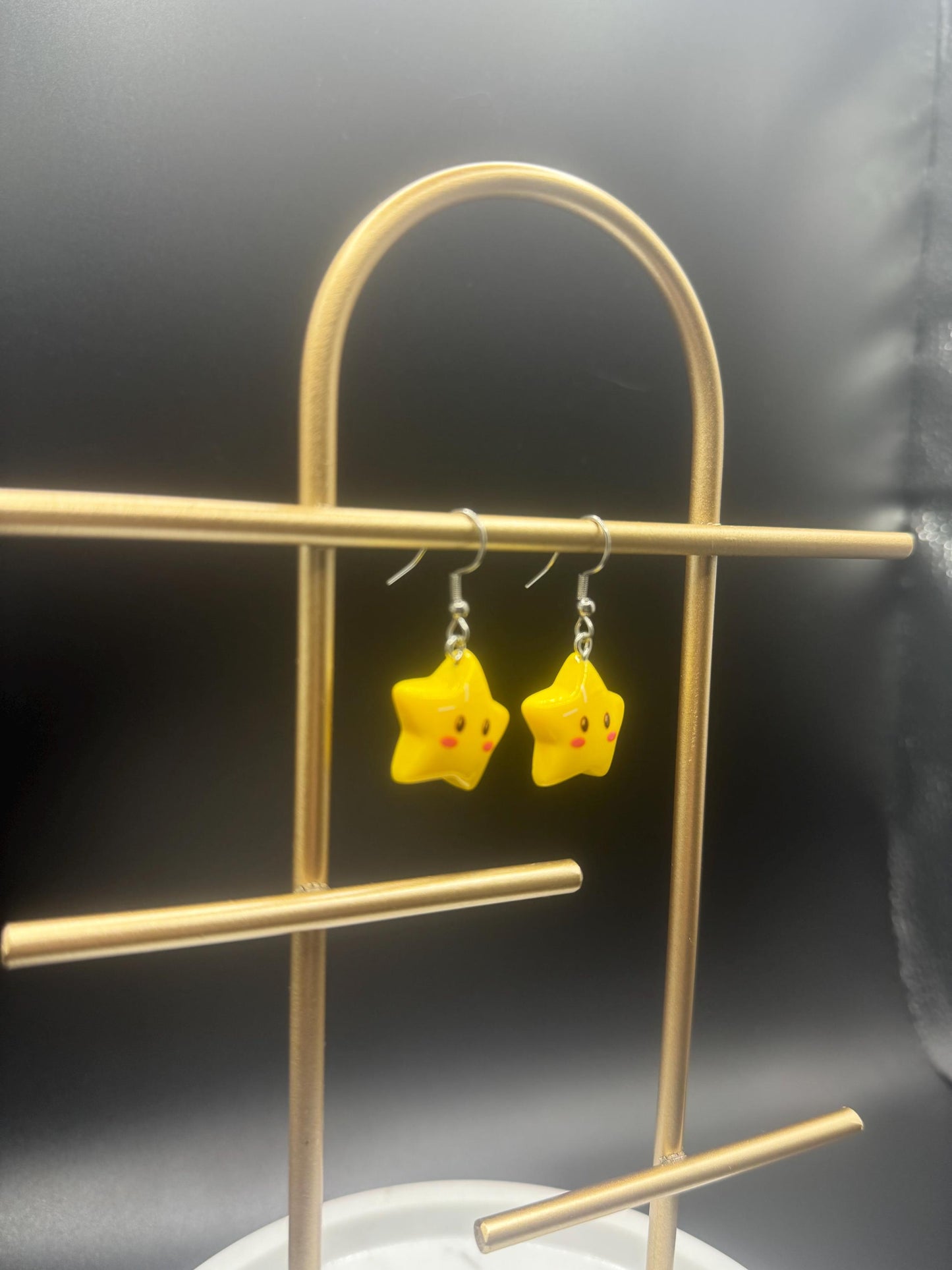 Blushing Star Earrings ( Silver )