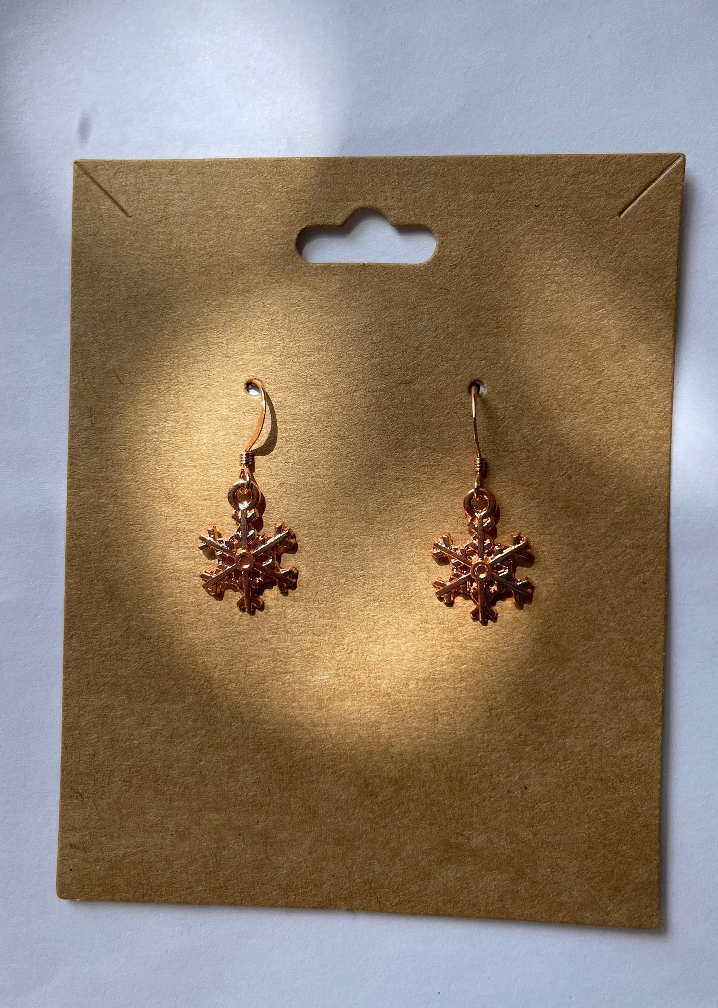 Snowflake Earrings ( Rose Gold )