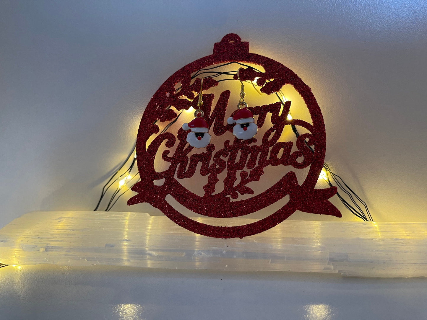 Santa head with sunglasses ( Gold )