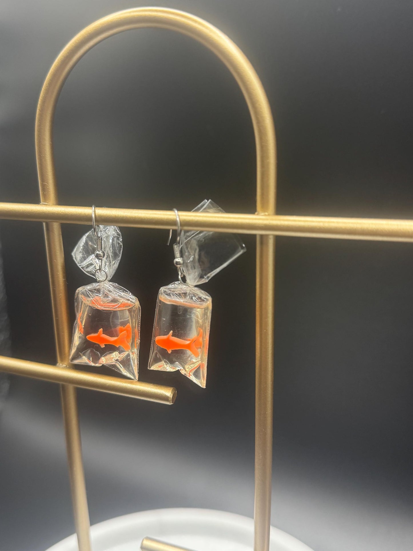 Goldfish Earrings ( Silver )