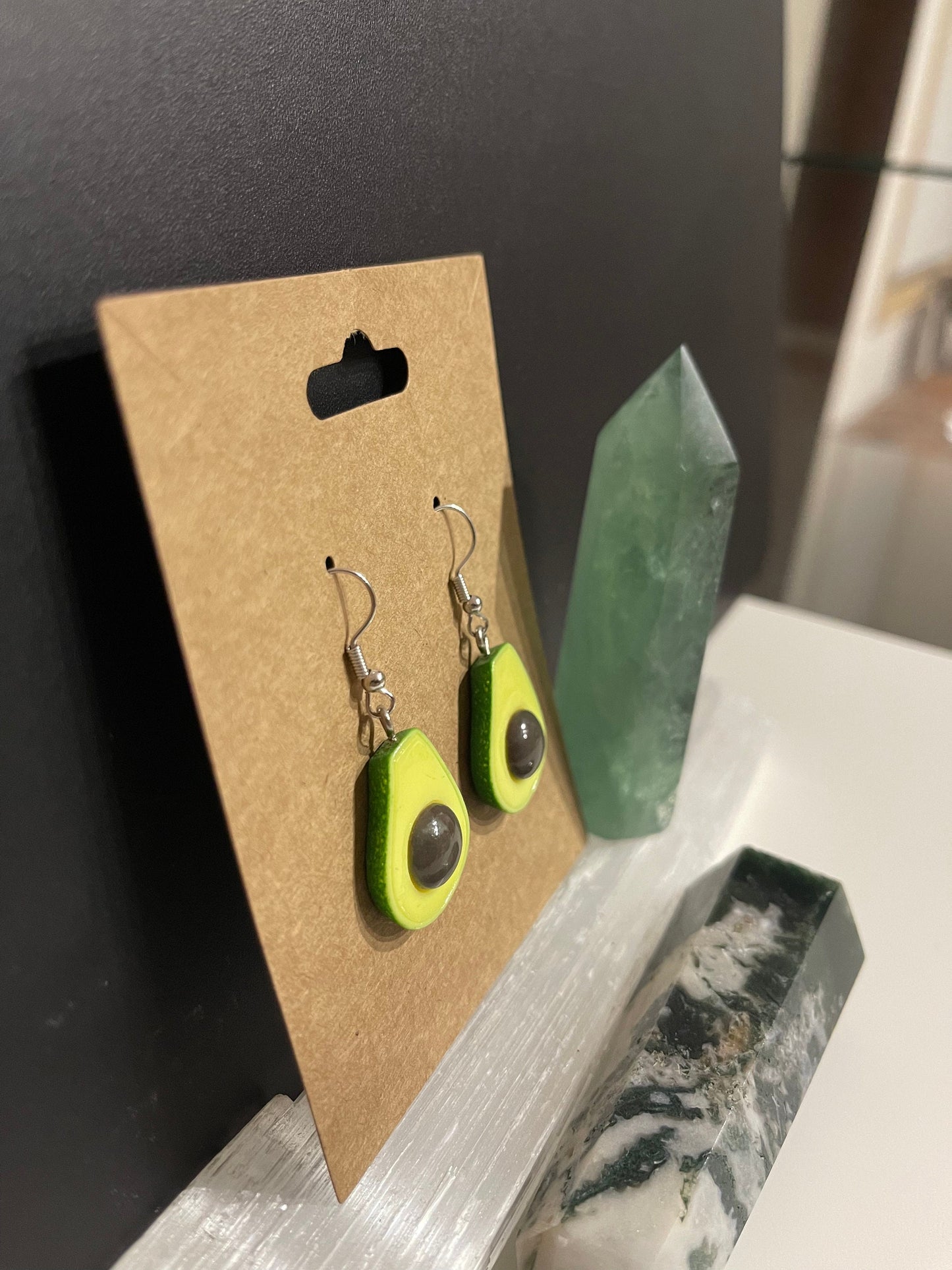 Avocado Earrings ( Silver)