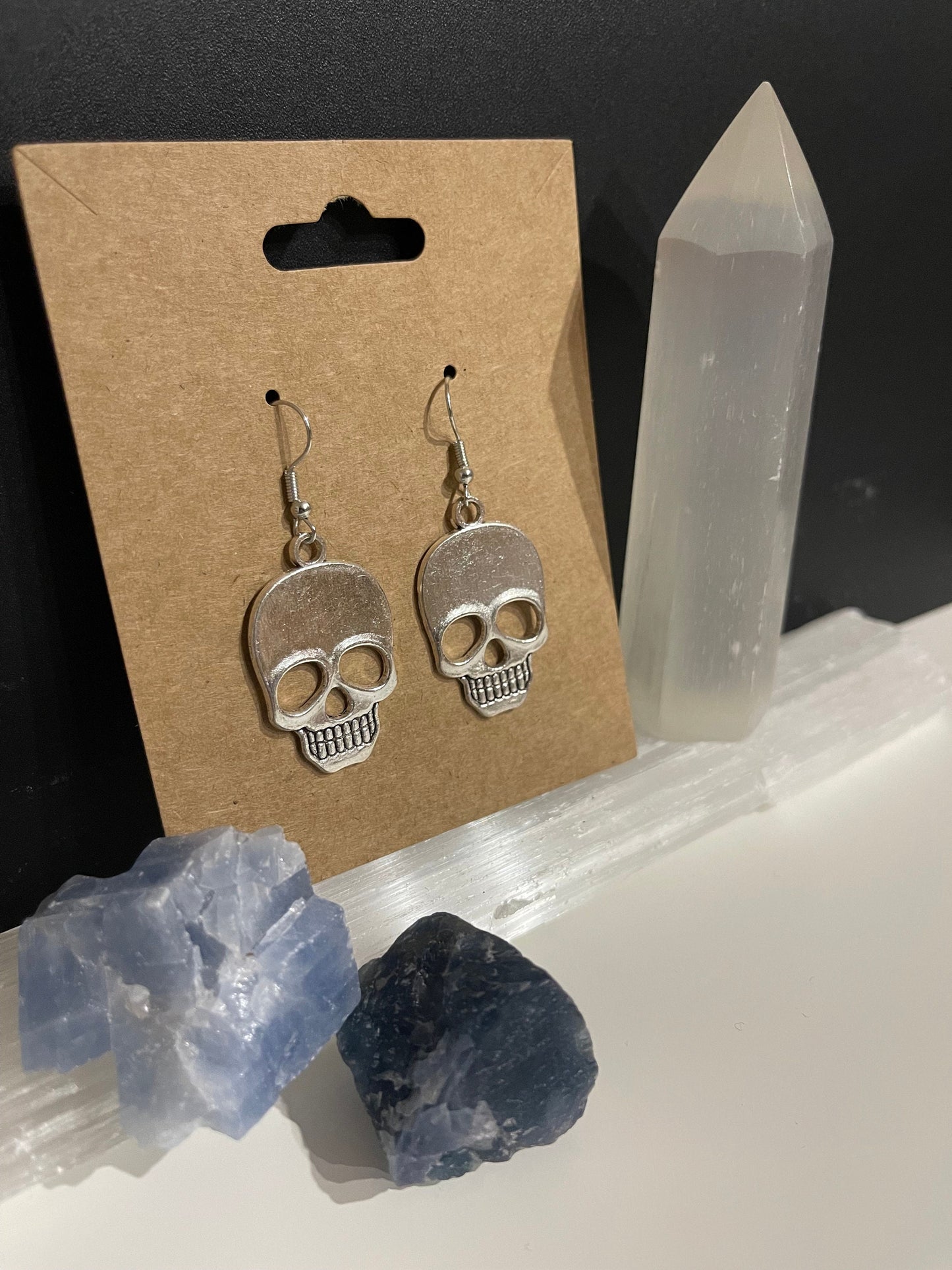 Skull Earrings ( Silver )