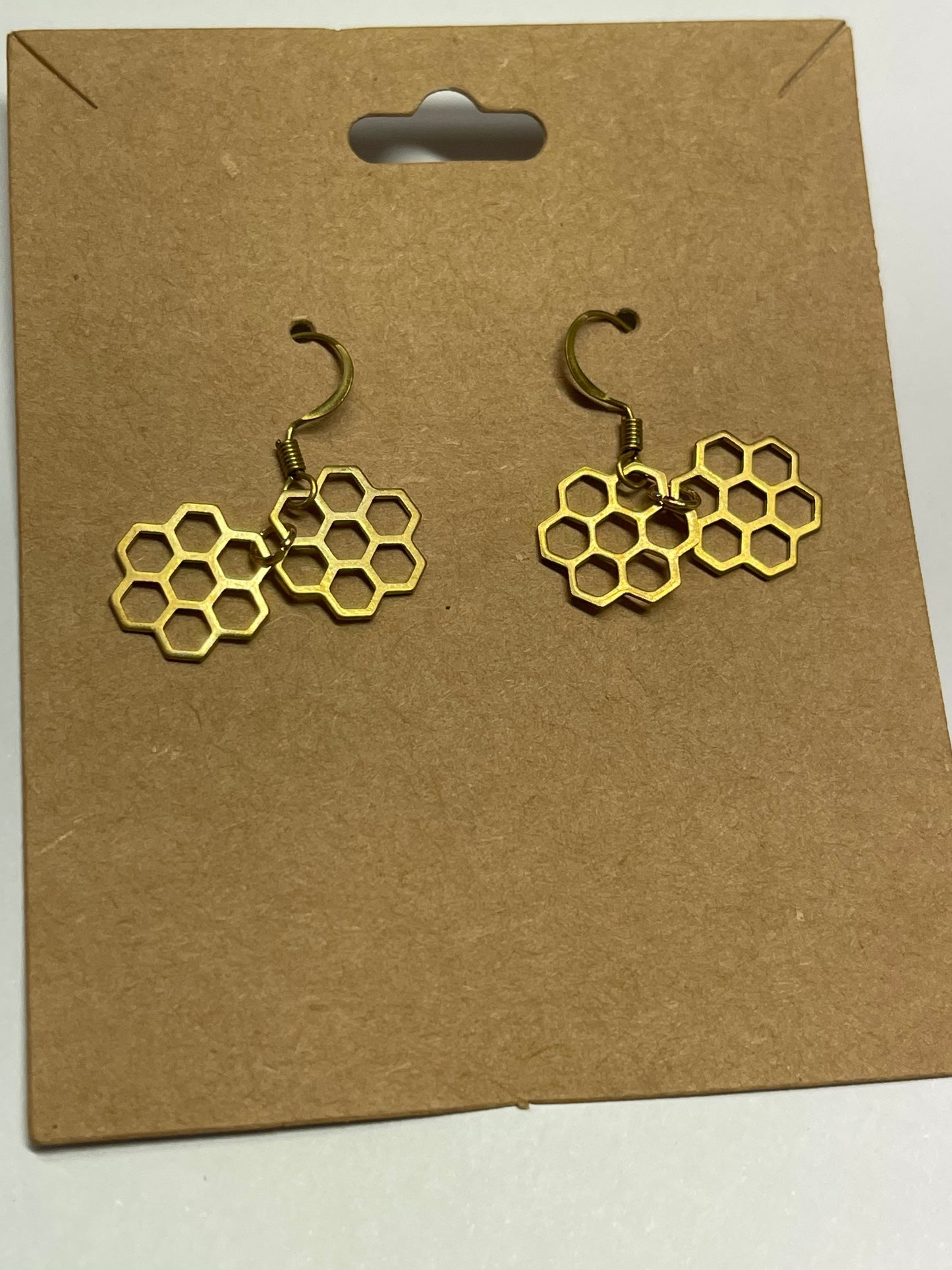 Honey Comb Earrings ( Gold )