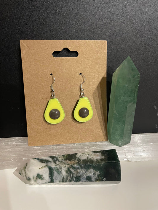 Avocado Earrings ( Silver)