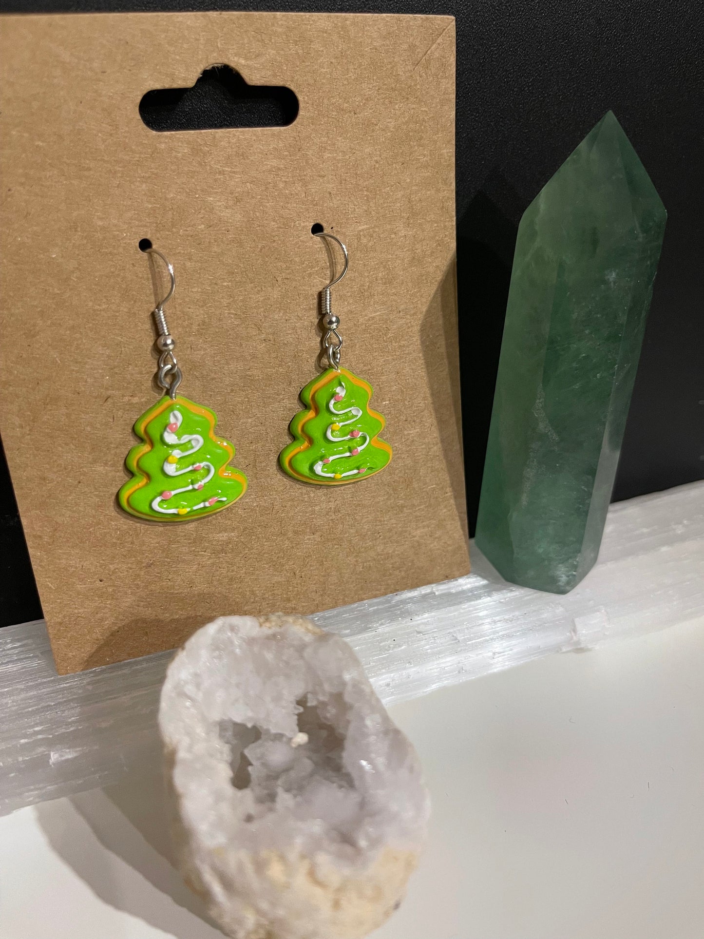 Christmas Cookie Earrings ( Silver)