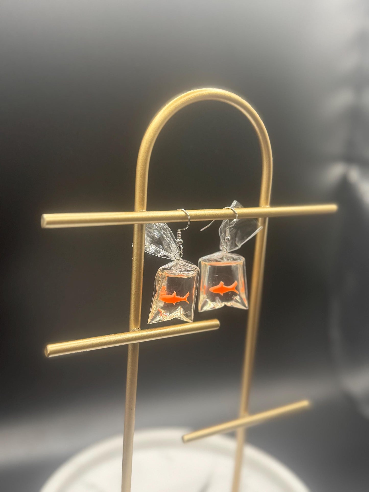 Goldfish Earrings ( Silver )