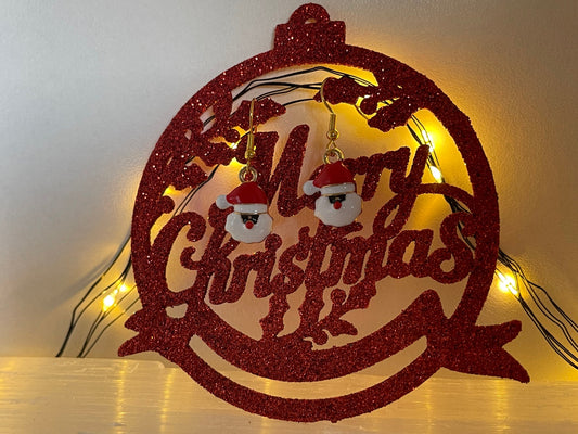 Santa head with sunglasses ( Gold )