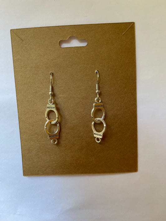 Handcuff Earrings ( Silver)