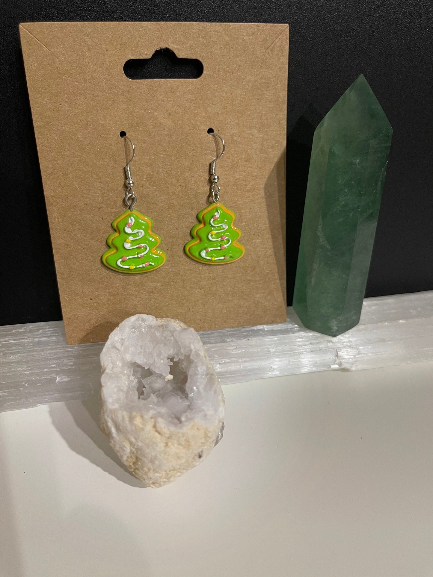 Christmas Cookie Earrings ( Silver)