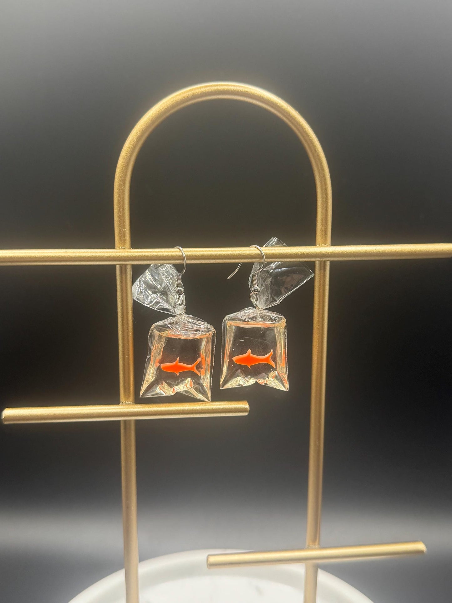 Goldfish Earrings ( Silver )