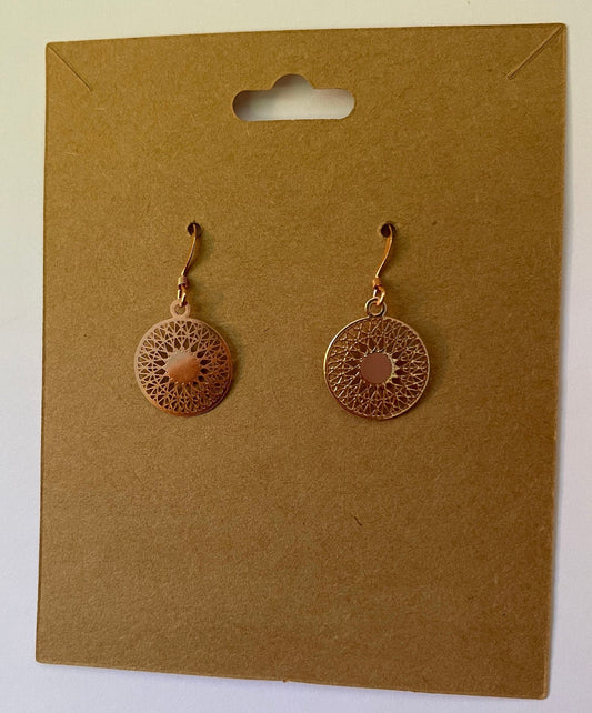 Mandala Earrings ( Rose Gold )