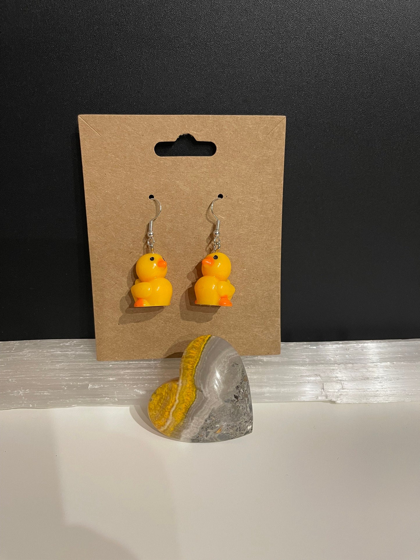 Duck Earrings ( Silver)