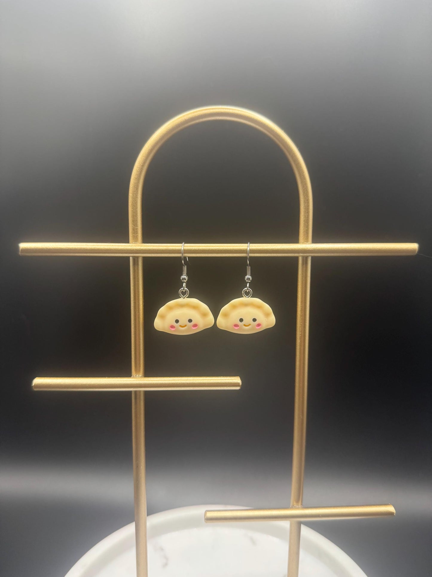 Dumpling Earrings ( Silver )