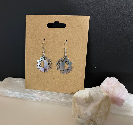 Sunflower Earrings ( Silver )