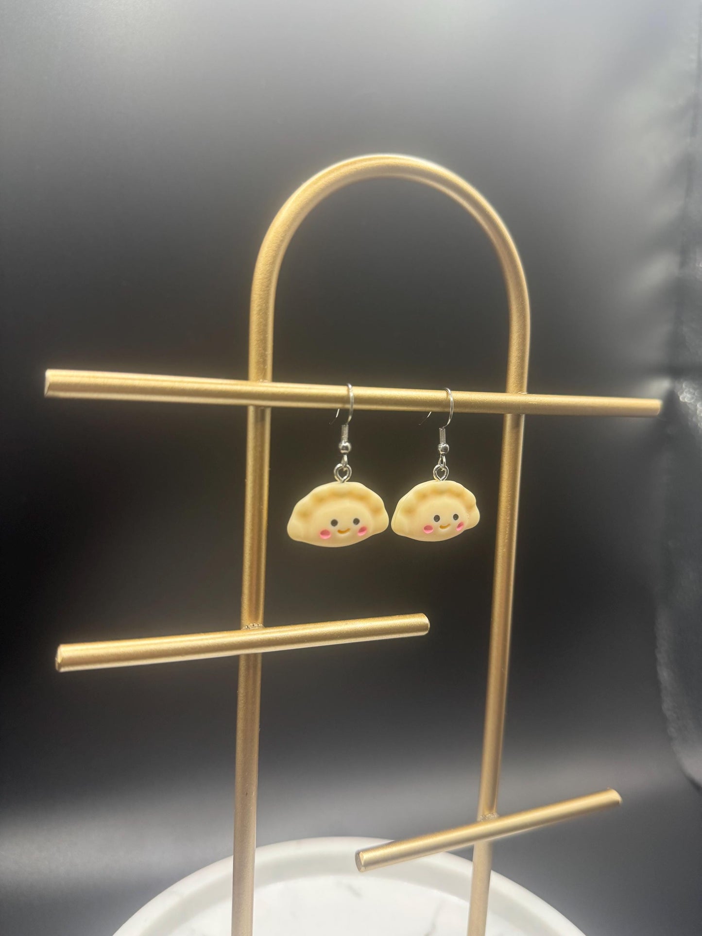Dumpling Earrings ( Silver )