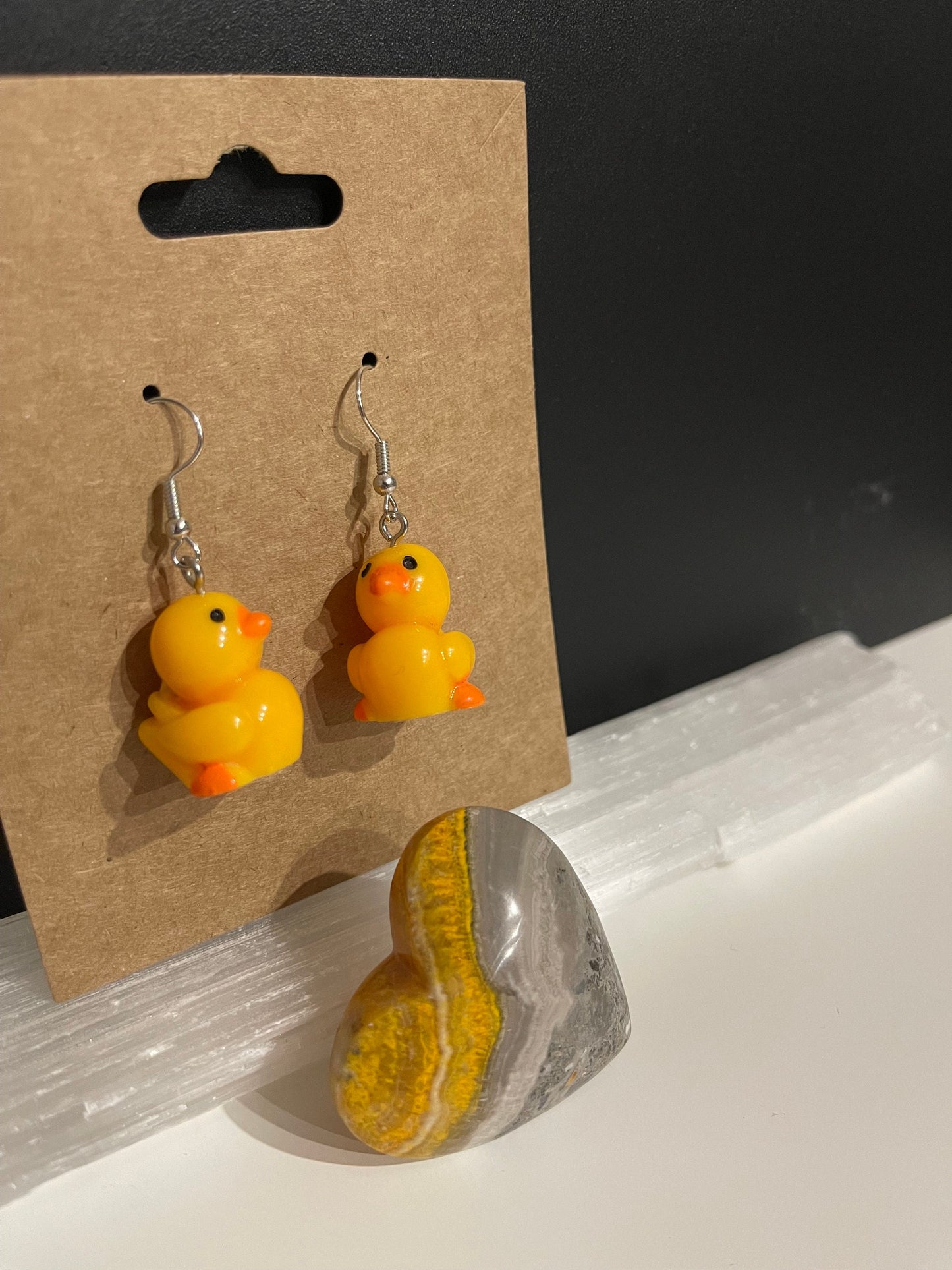 Duck Earrings ( Silver)