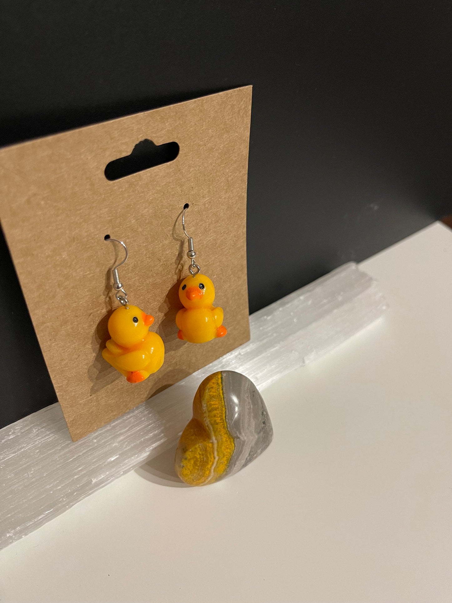 Duck Earrings ( Silver)