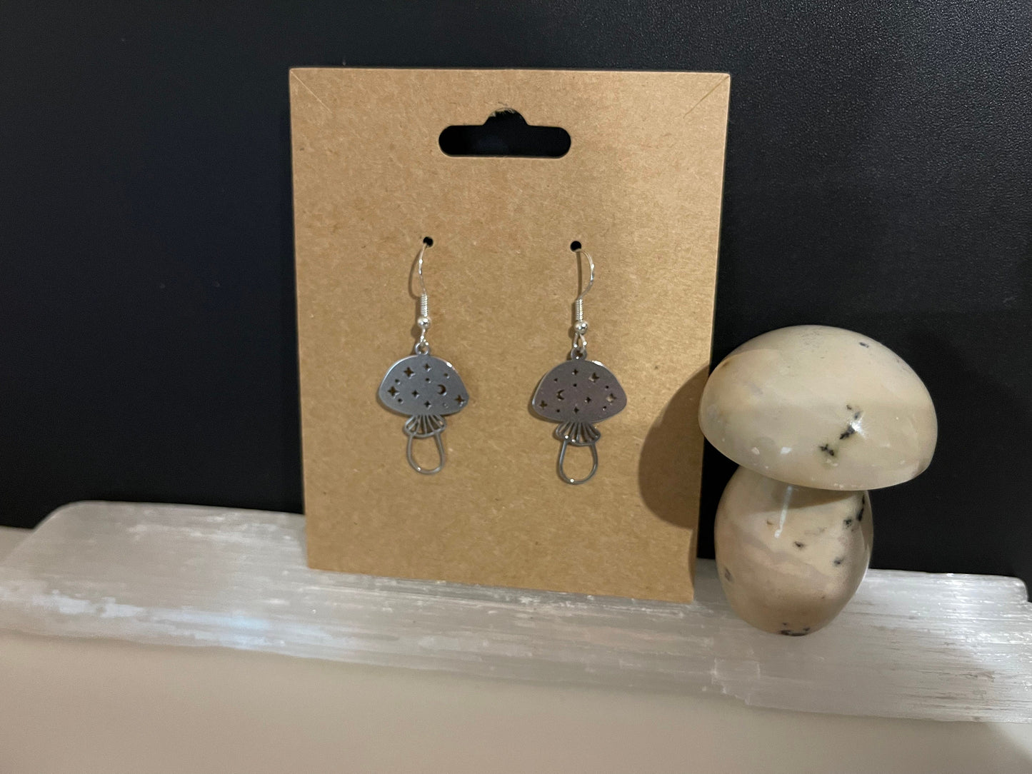 Galaxy Mushroom Earrings ( Silver )
