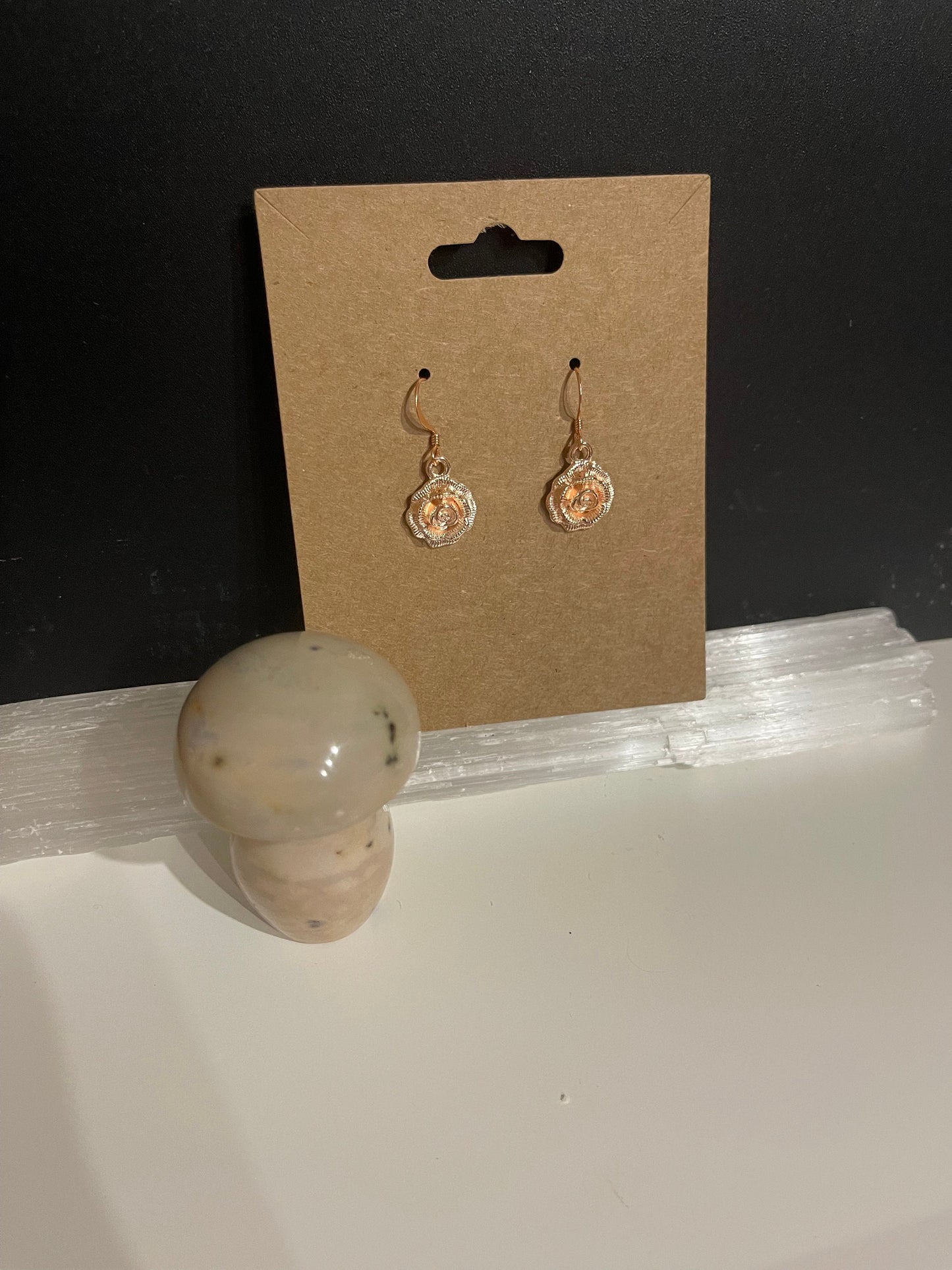 Rose Earrings ( Rose gold)