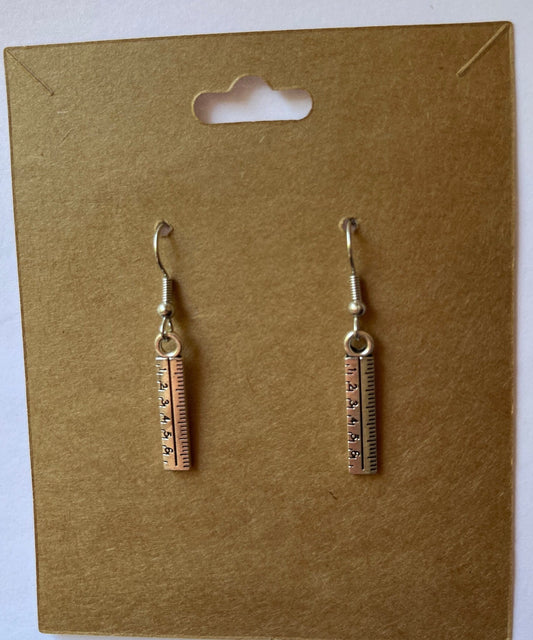 Ruler Earrings ( Silver )