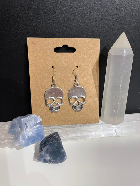 Skull Earrings ( Silver )