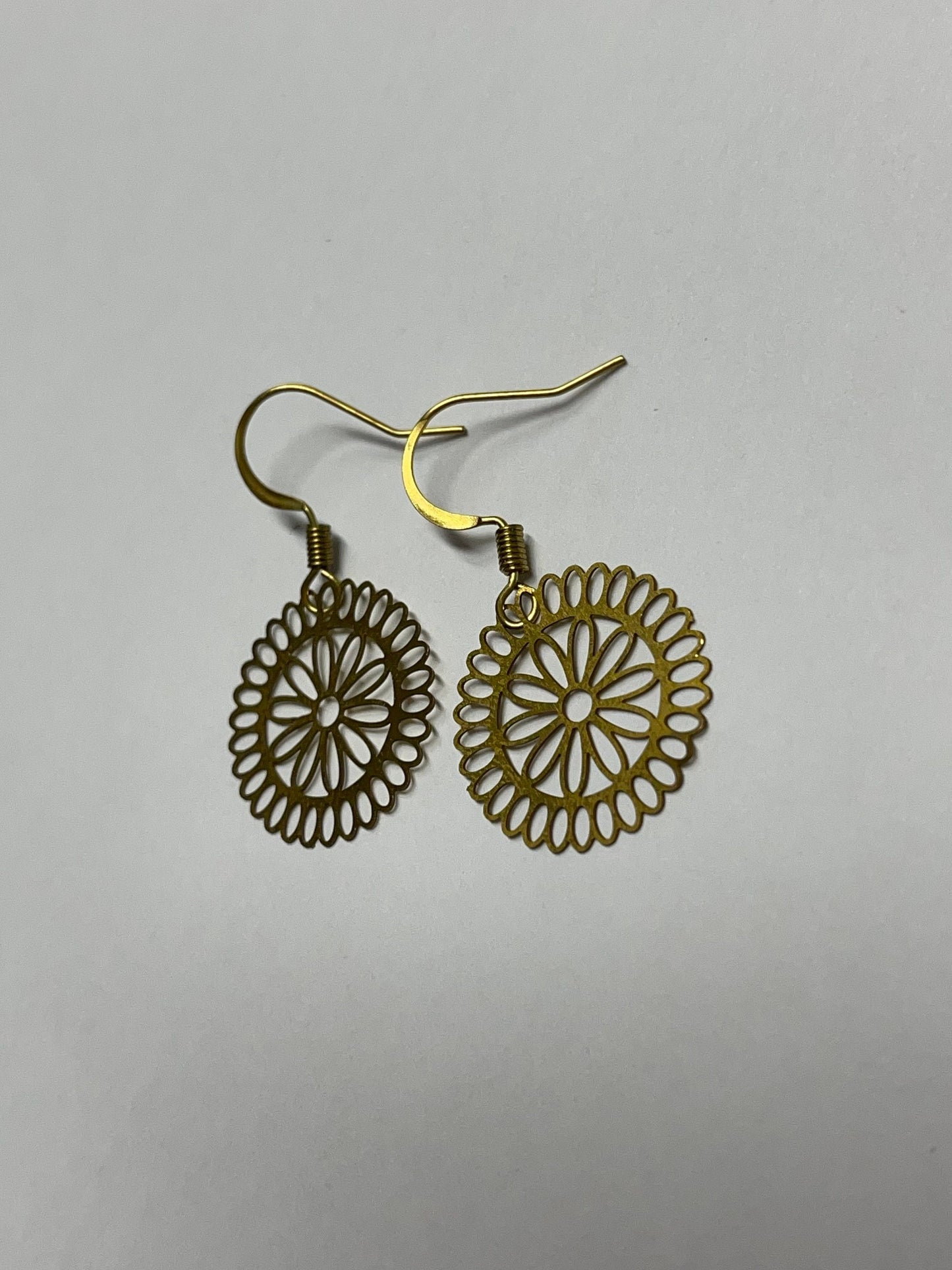 Mandala Earrings ( Gold )