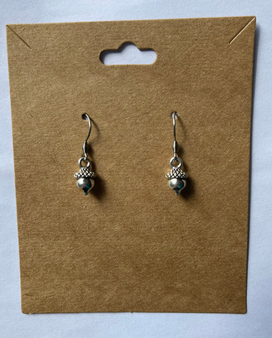 Acorn Earrings ( Silver )