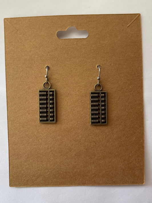 Abacus Earrings ( Gold and Silver )