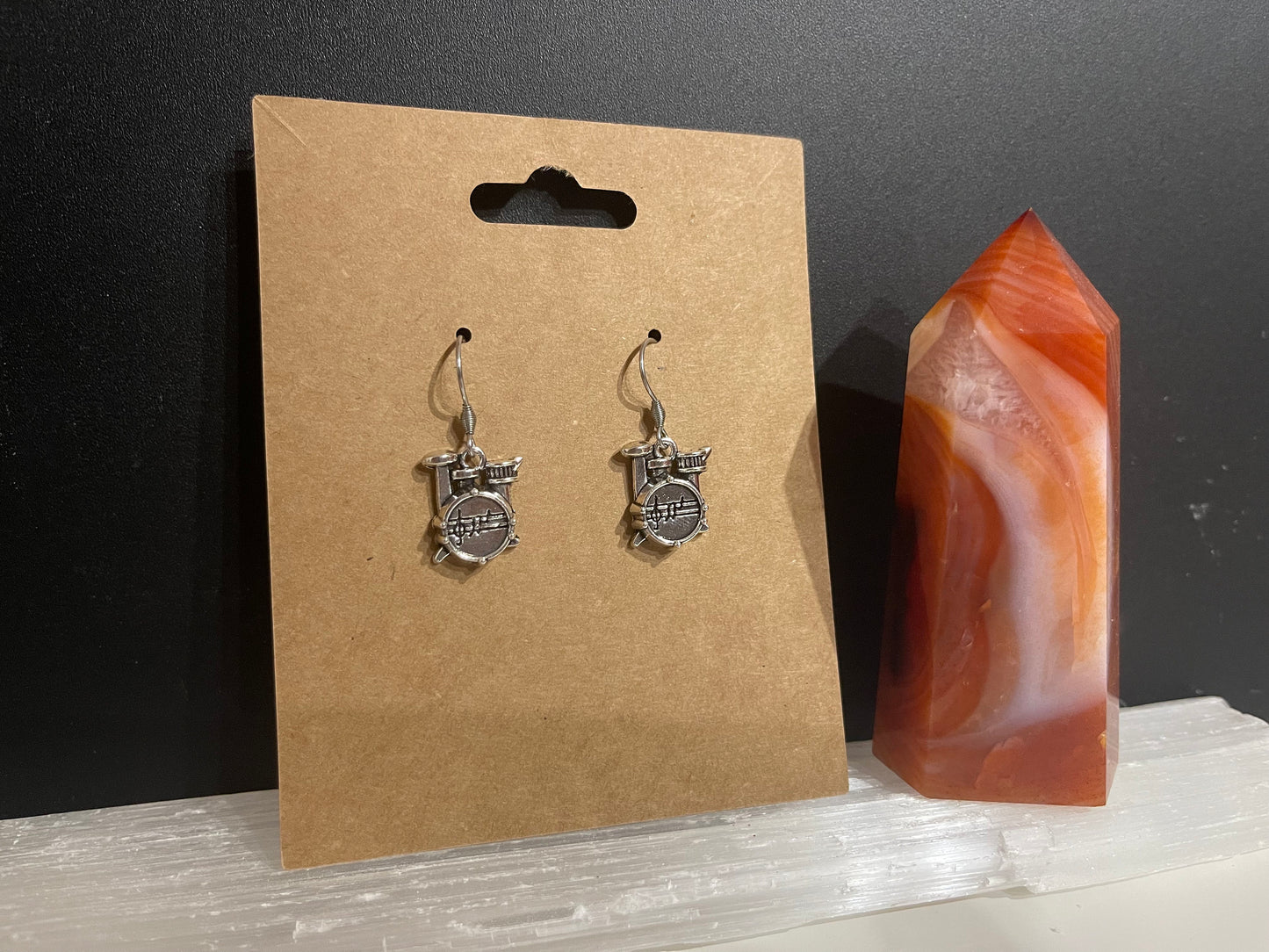 Drum kit Earrings ( Silver )
