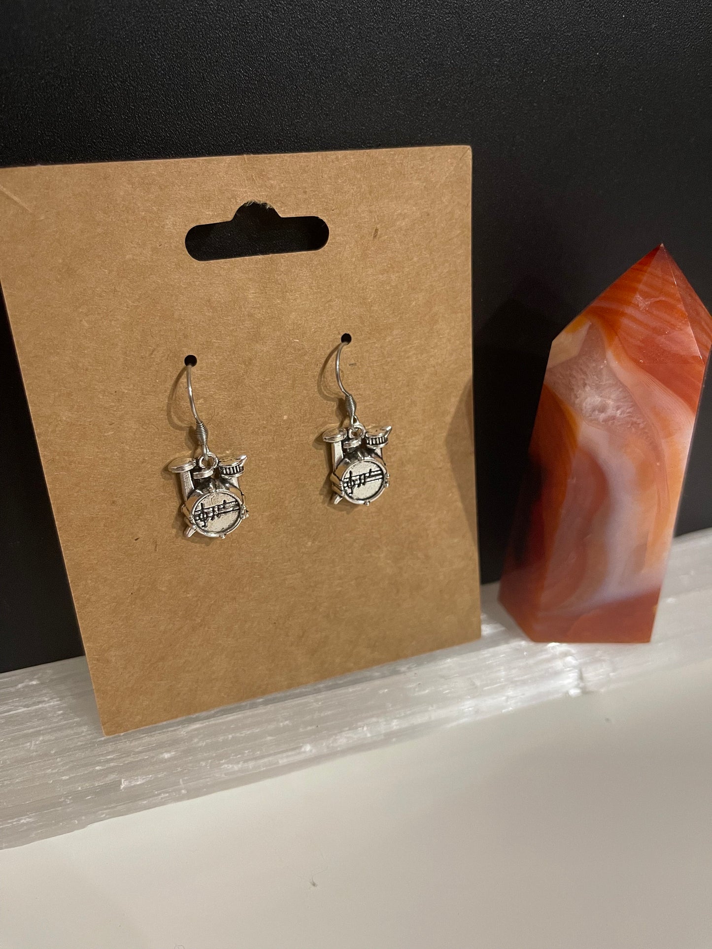 Drum kit Earrings ( Silver )