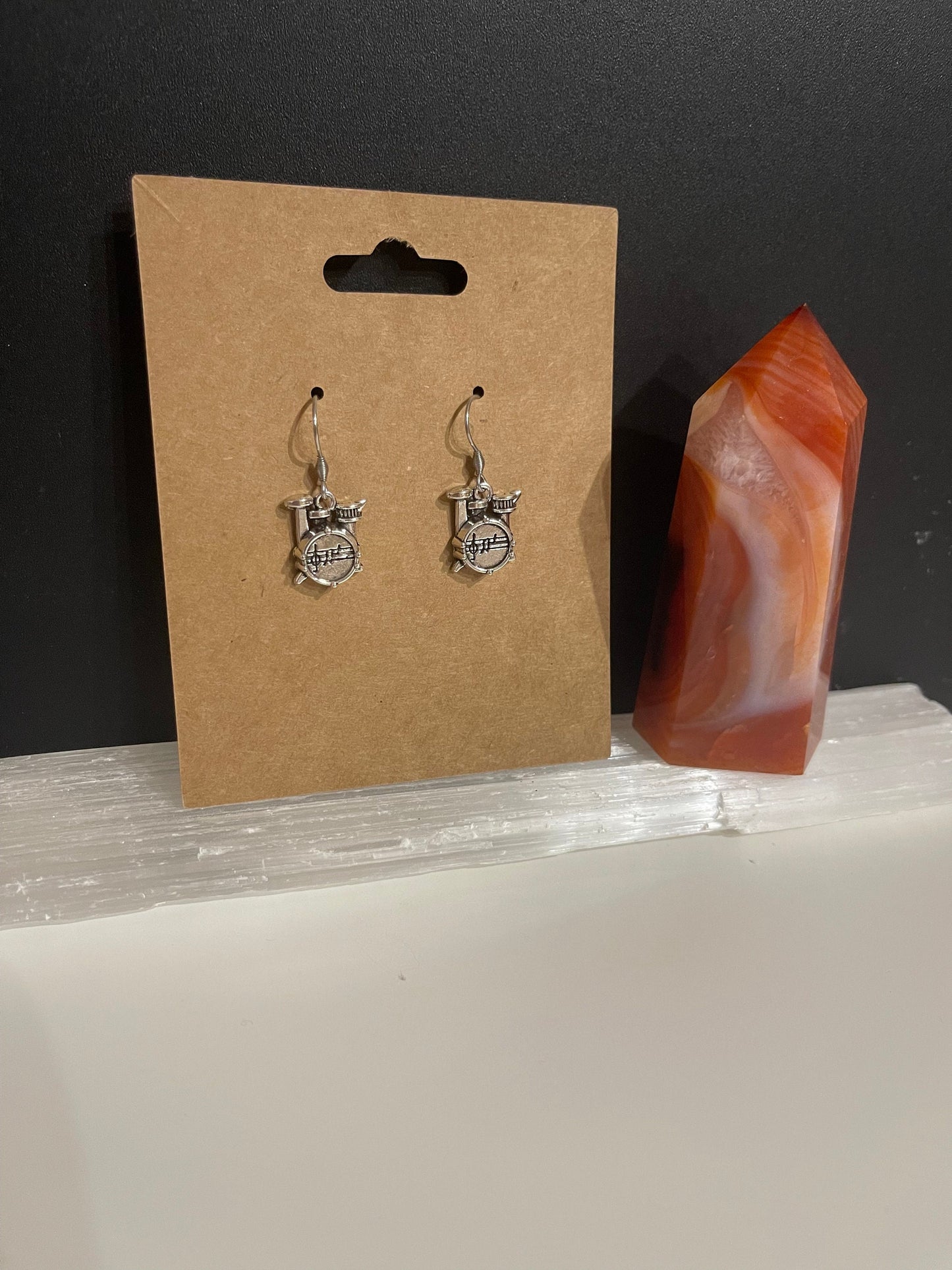 Drum kit Earrings ( Silver )